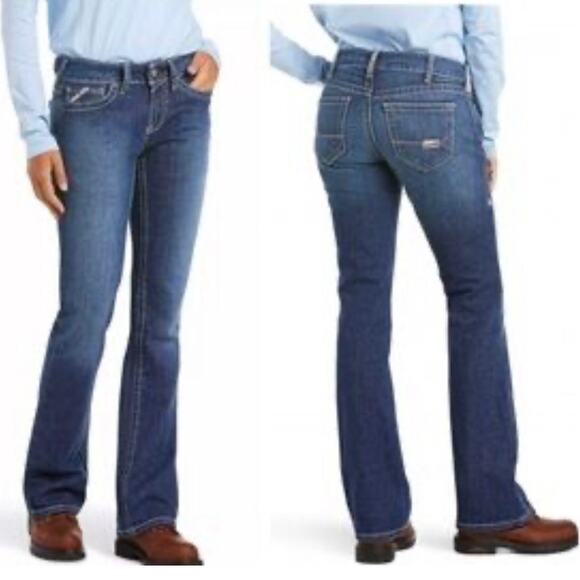 Ariat Women’s FR DuraStretch Midrise Boot Cut Jean NEW Size 25R 10016176 - Picture 1 of 12